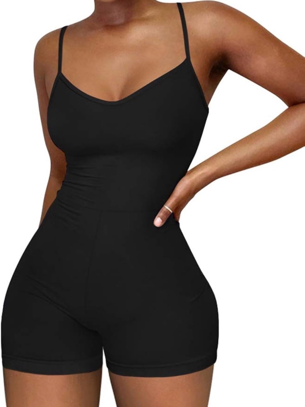 Amazon Black Spaghetti-Strap Romper